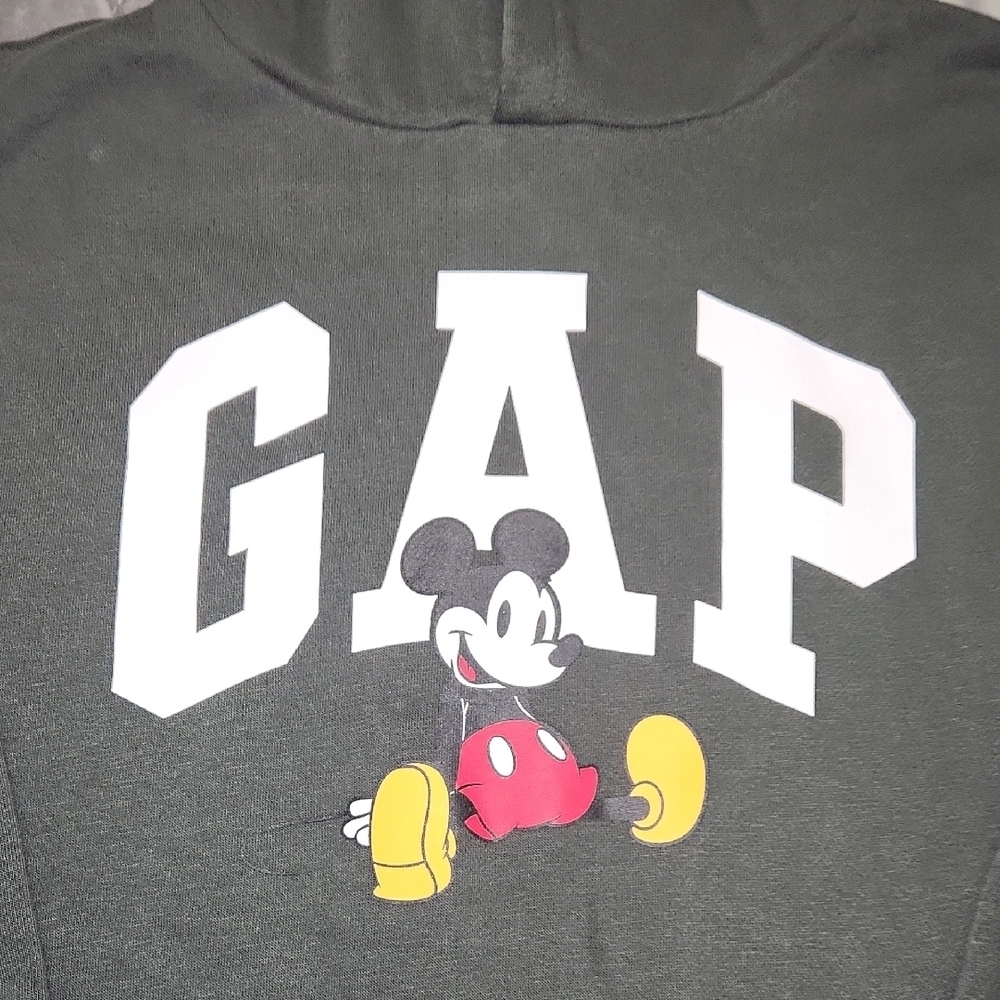 GAP Kids Dark Gray Hoodie with Mickey Mouse - Picture 3 of 4